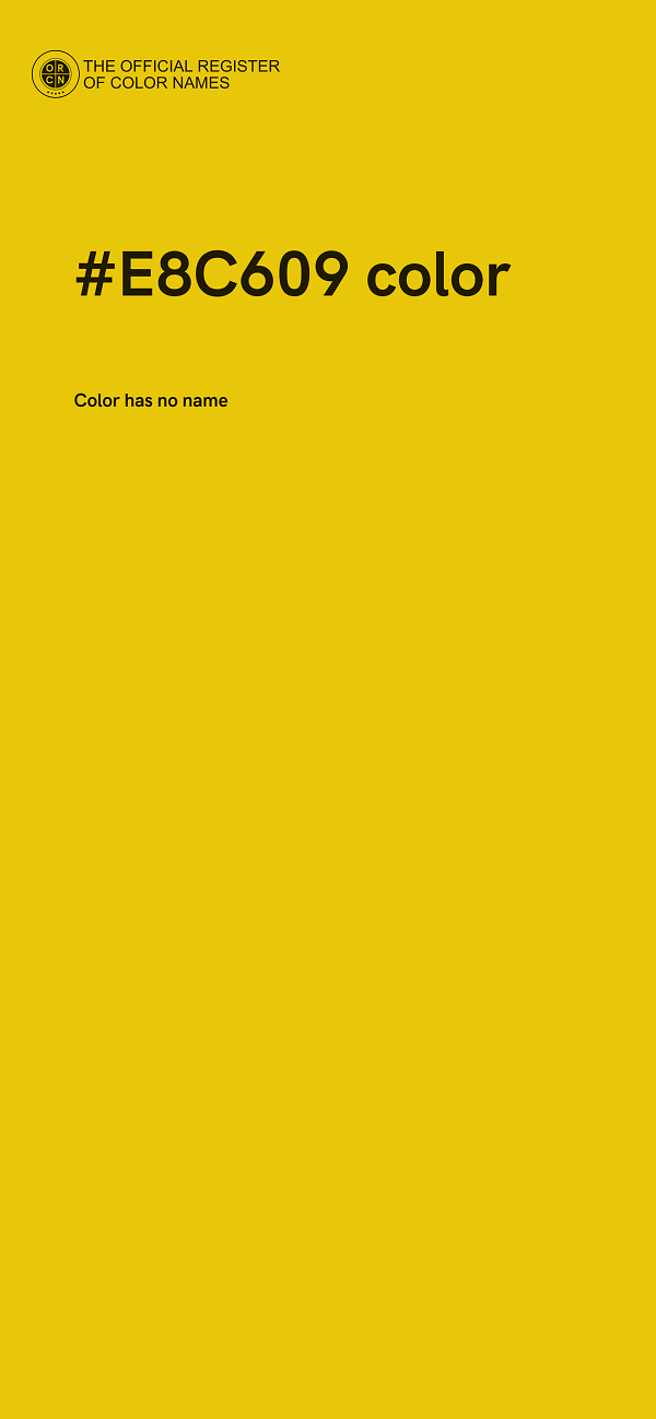 #E8C609 color image