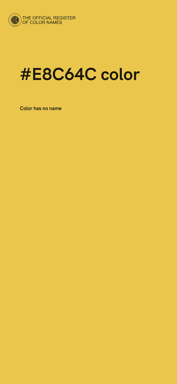 #E8C64C color image