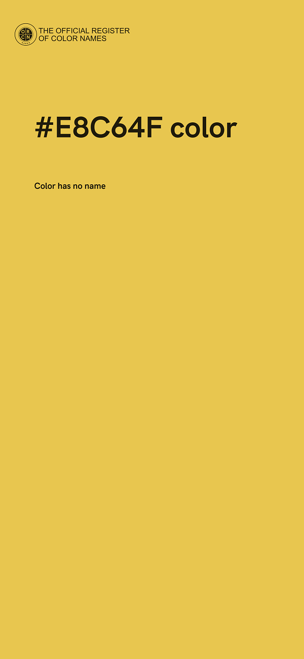 #E8C64F color image