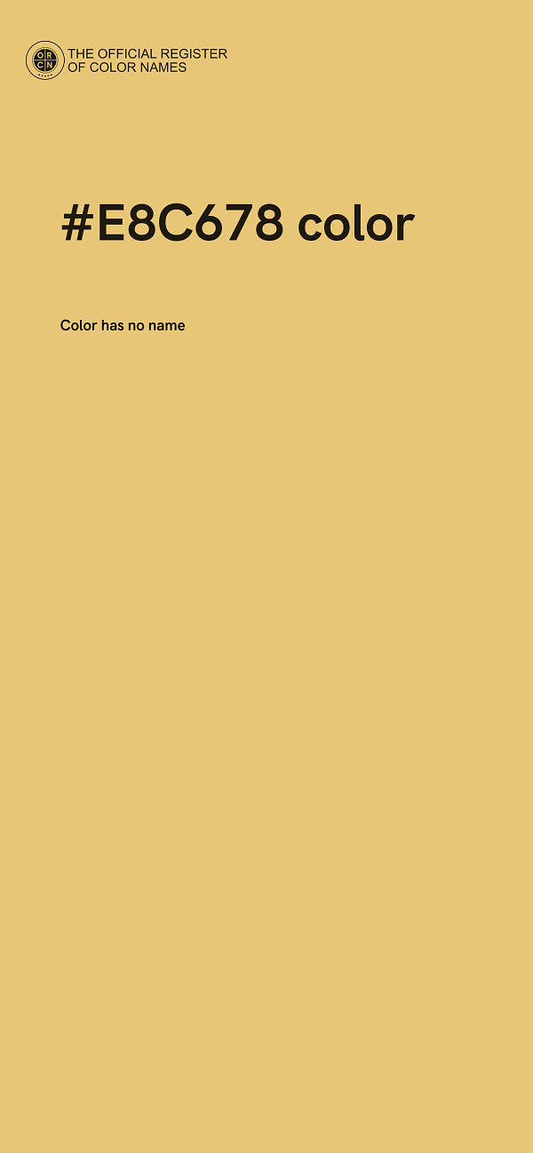 #E8C678 color image