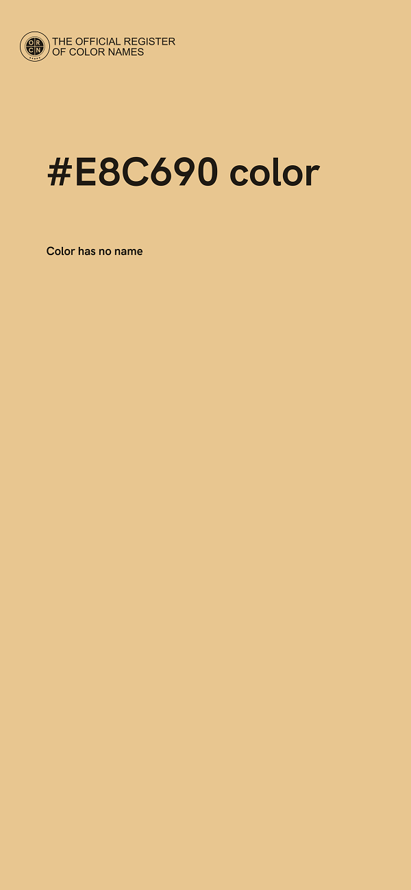 #E8C690 color image