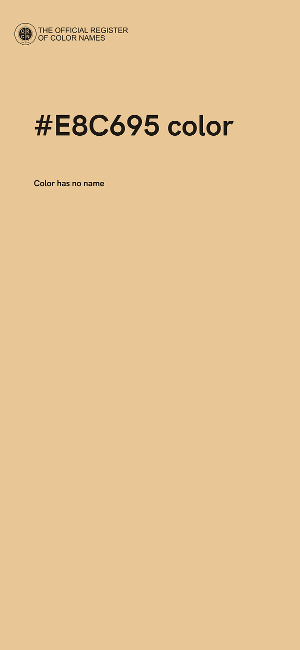 #E8C695 color image