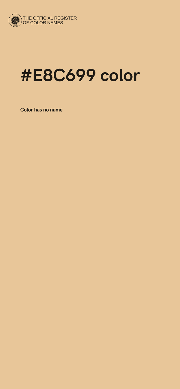 #E8C699 color image