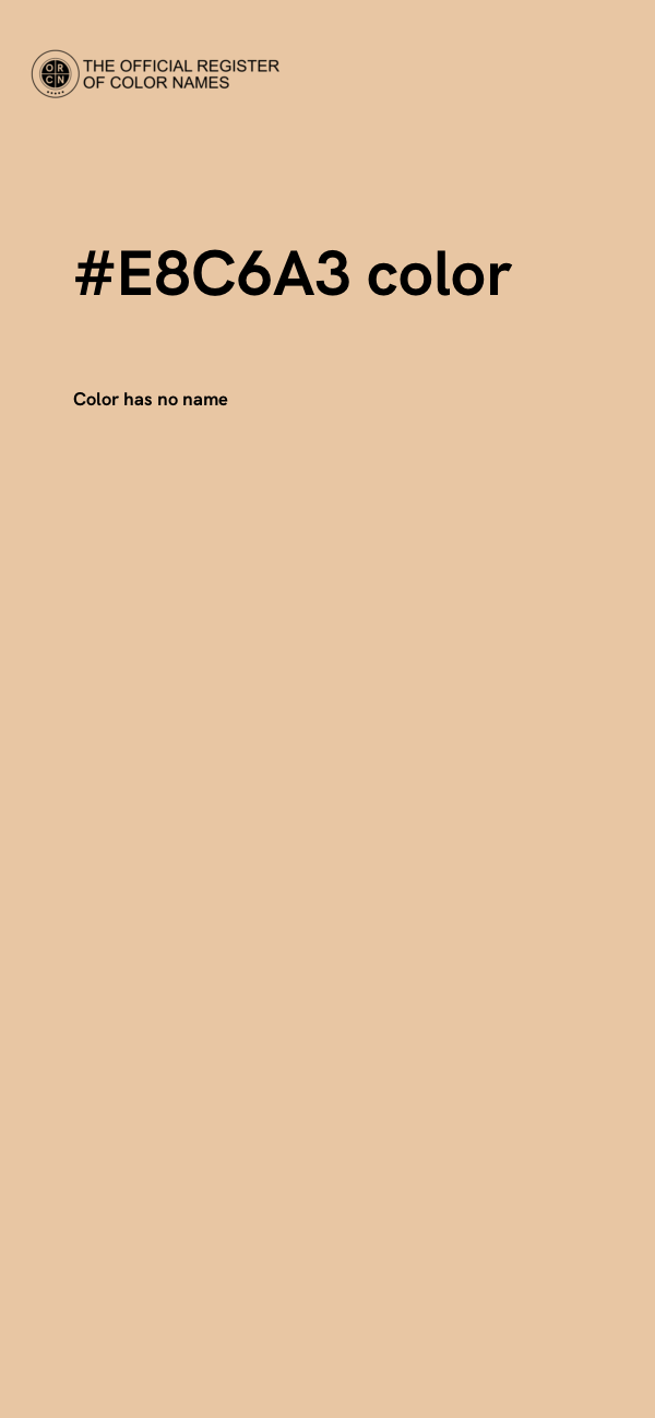 #E8C6A3 color image