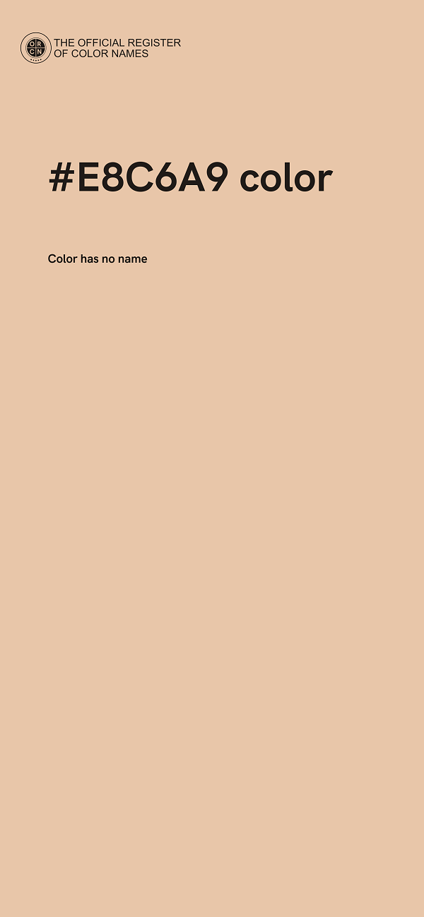 #E8C6A9 color image