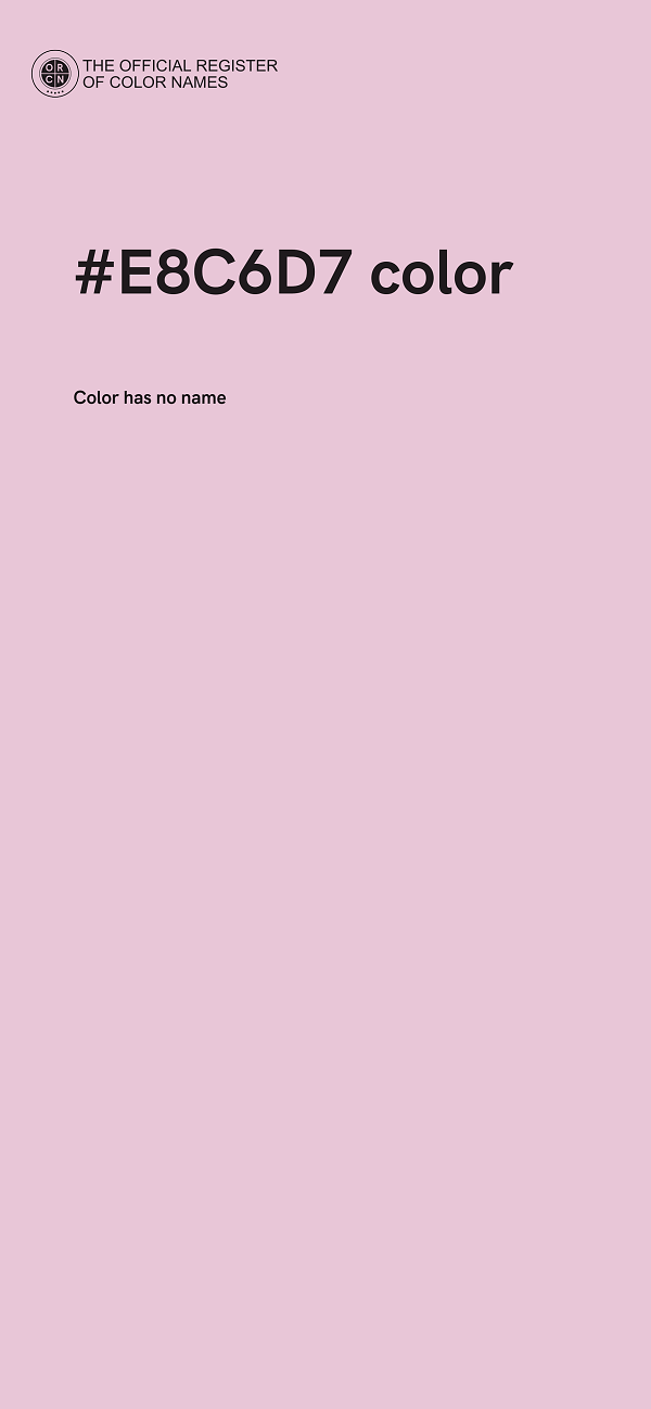 #E8C6D7 color image