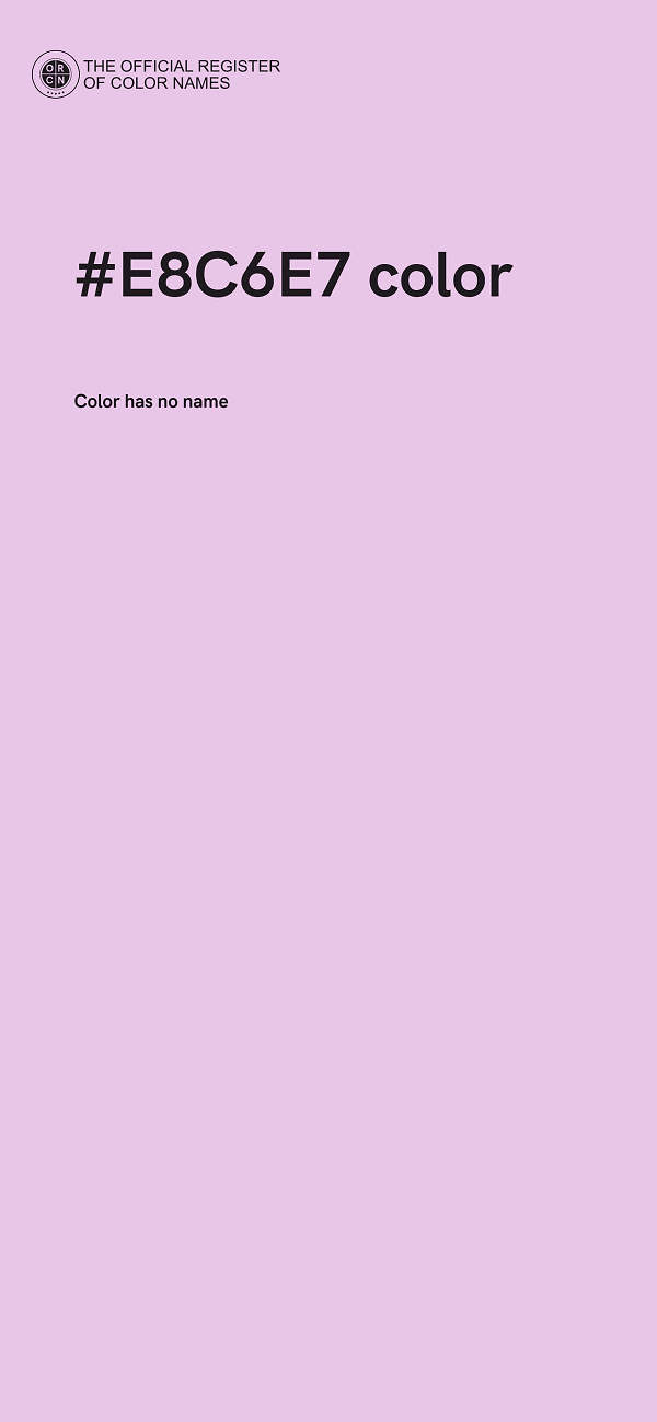 #E8C6E7 color image