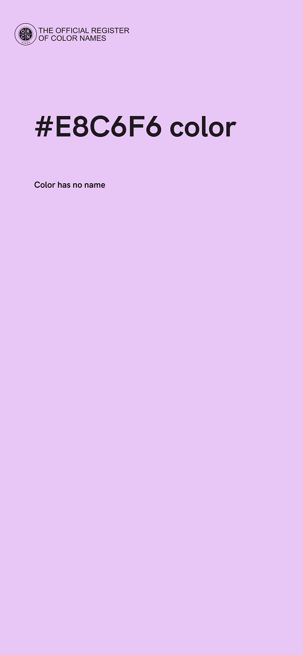#E8C6F6 color image