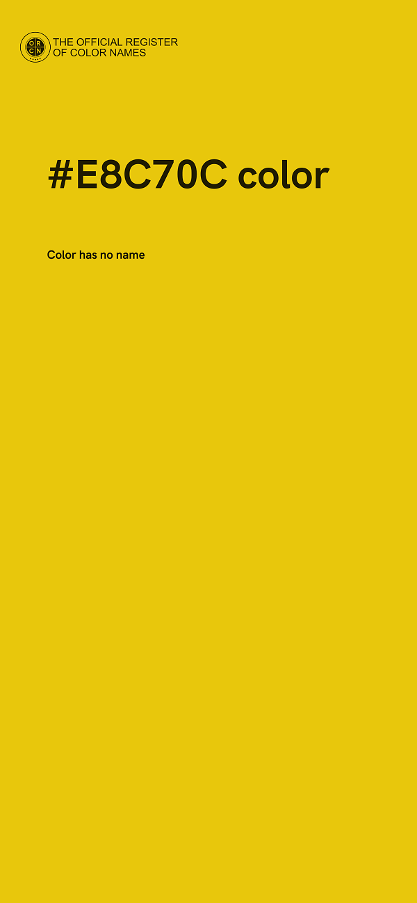 #E8C70C color image