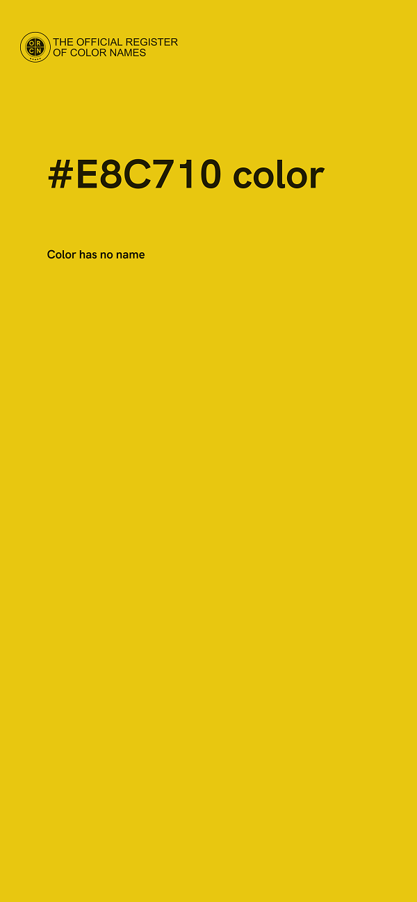 #E8C710 color image