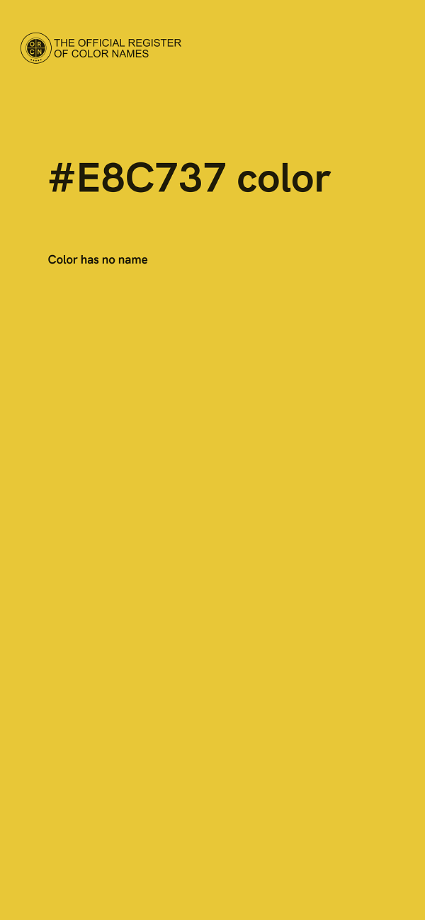 #E8C737 color image
