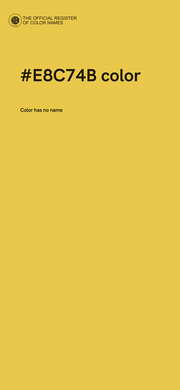 #E8C74B color image
