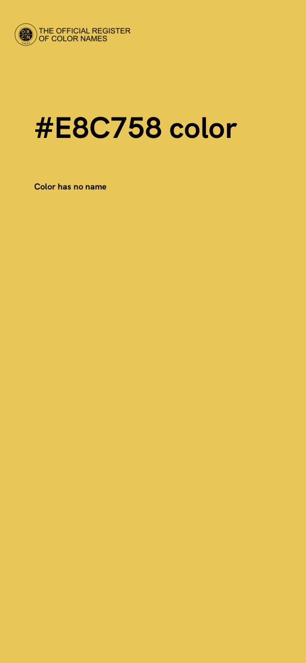 #E8C758 color image