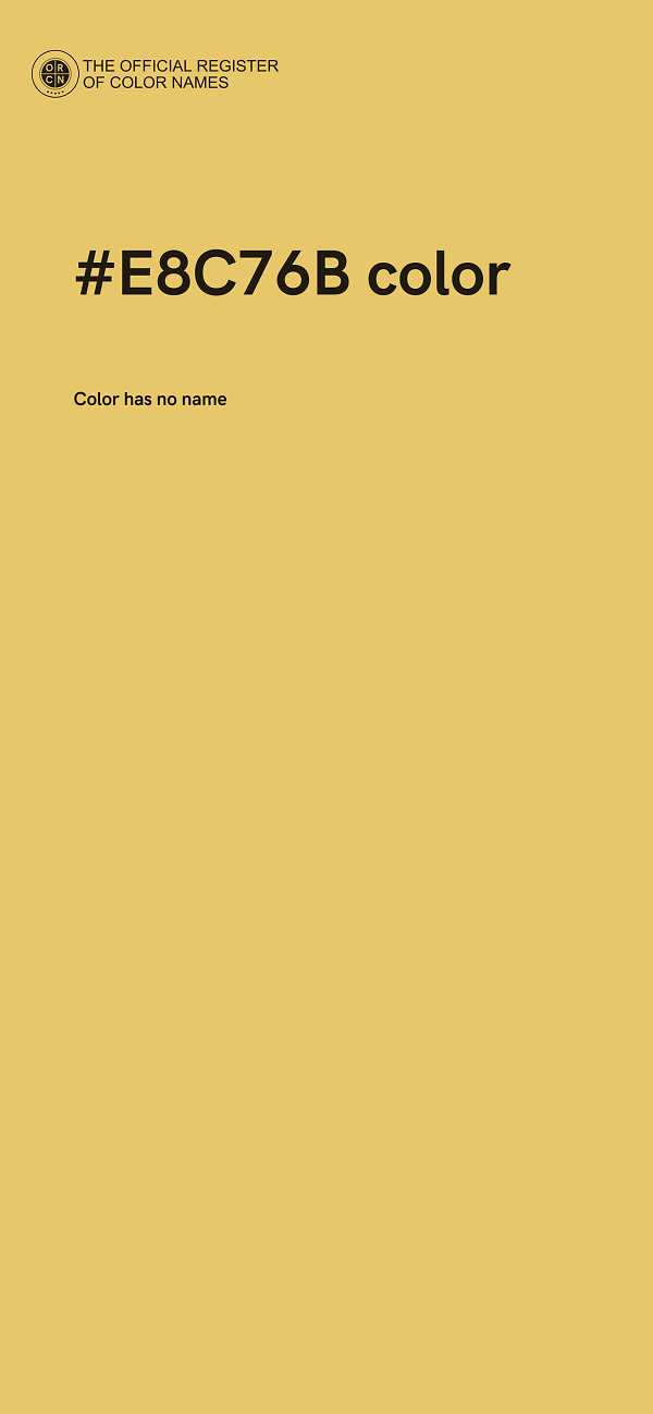 #E8C76B color image