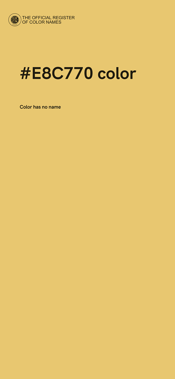 #E8C770 color image