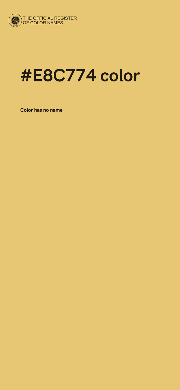 #E8C774 color image