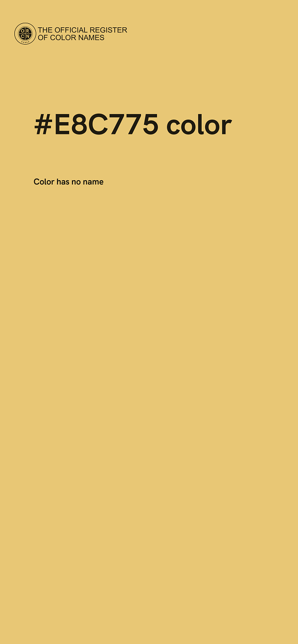 #E8C775 color image