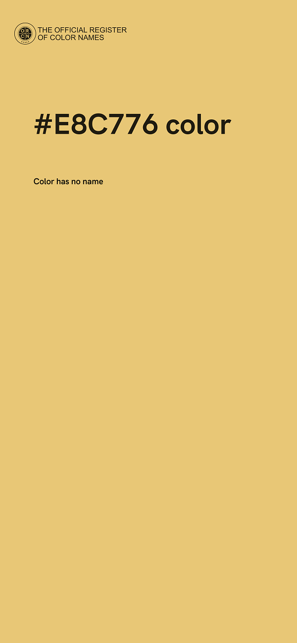 #E8C776 color image