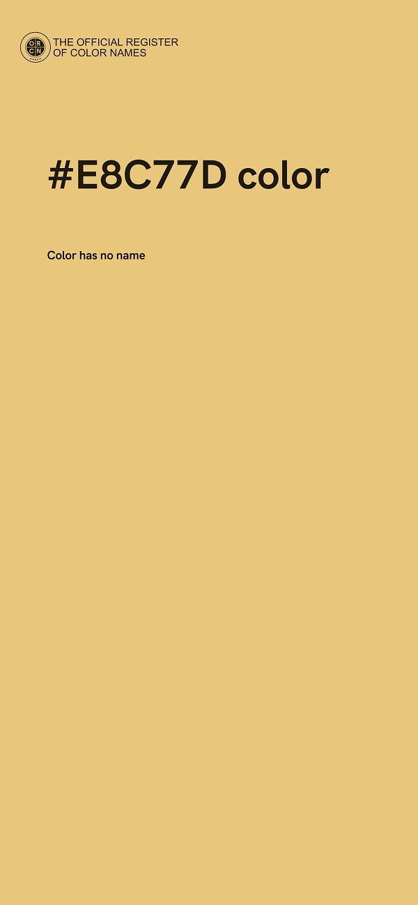#E8C77D color image
