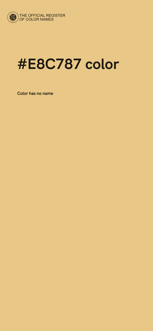 #E8C787 color image
