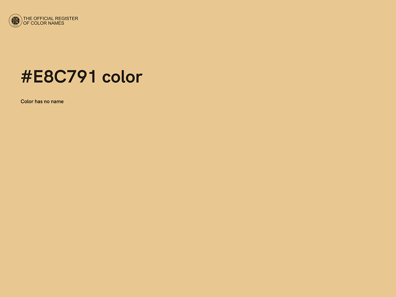 #E8C791 color image