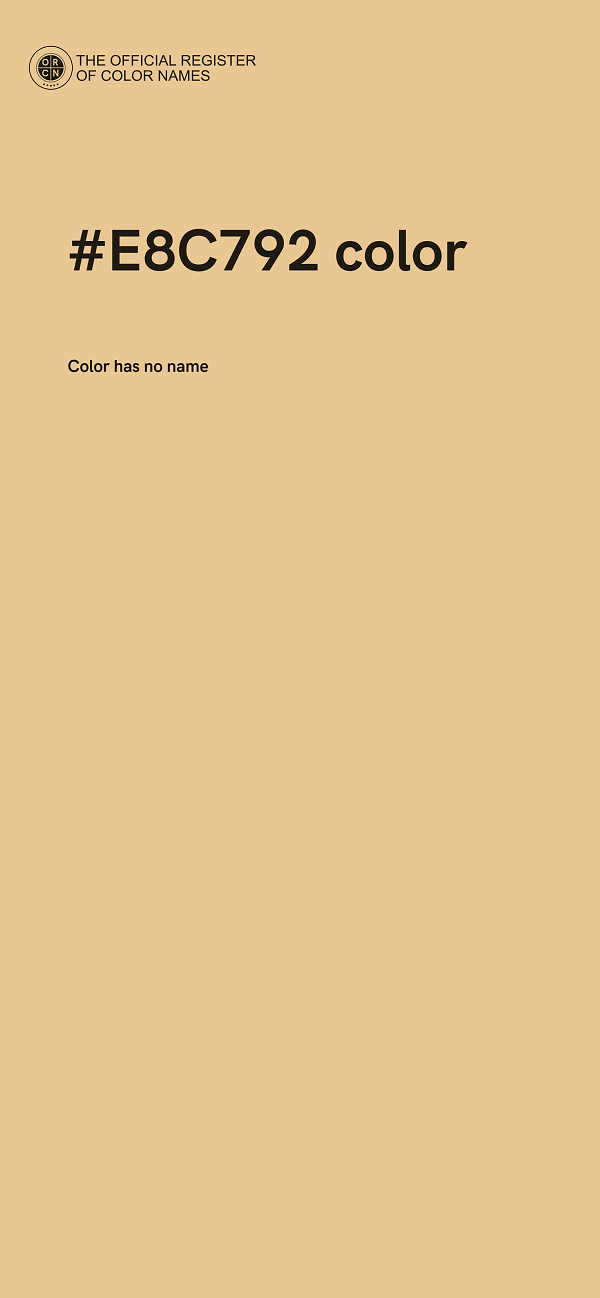 #E8C792 color image