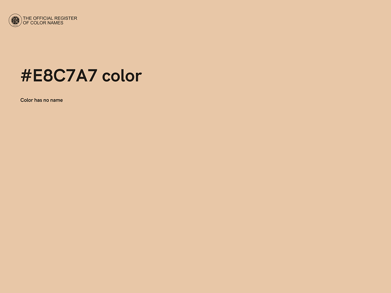 #E8C7A7 color image