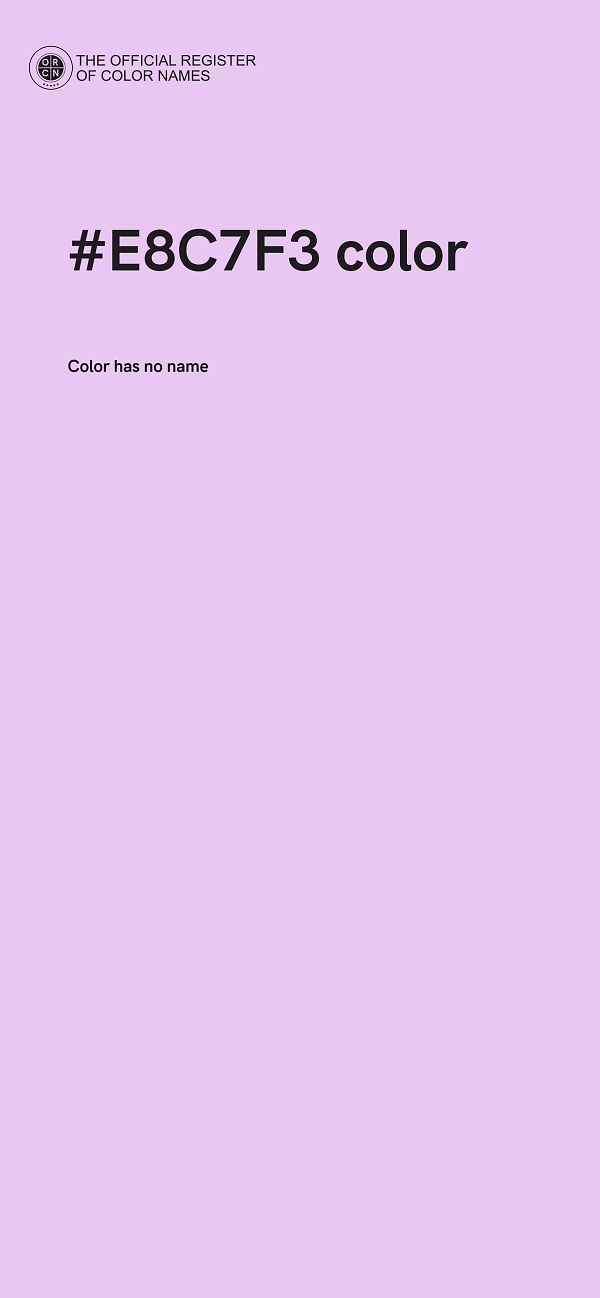 #E8C7F3 color image
