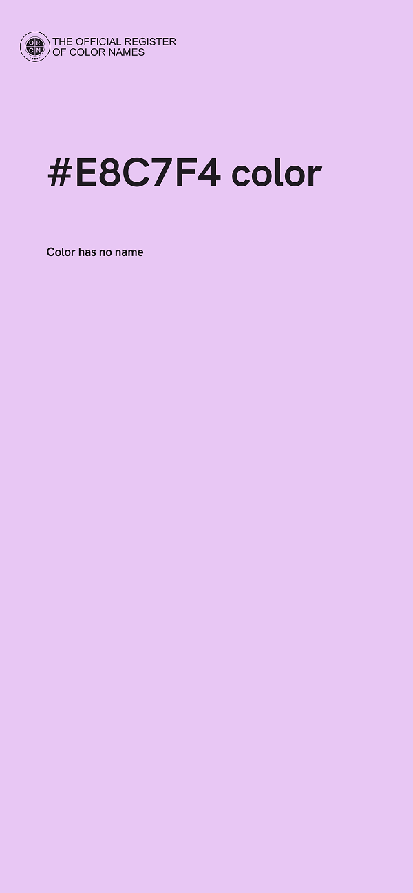 #E8C7F4 color image