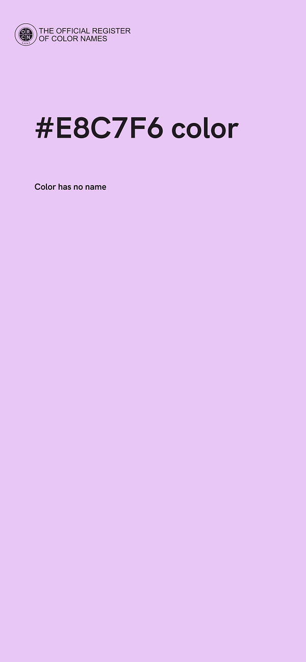#E8C7F6 color image