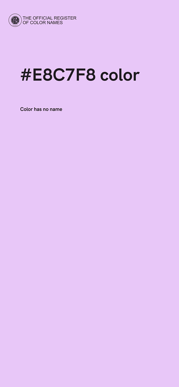 #E8C7F8 color image