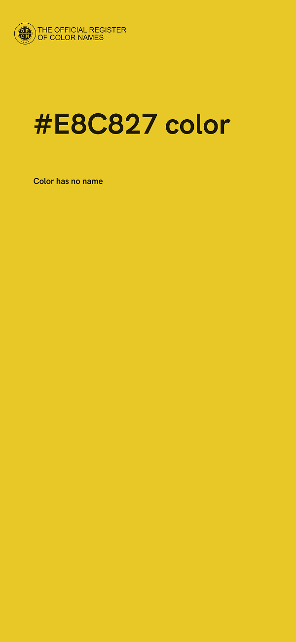 #E8C827 color image