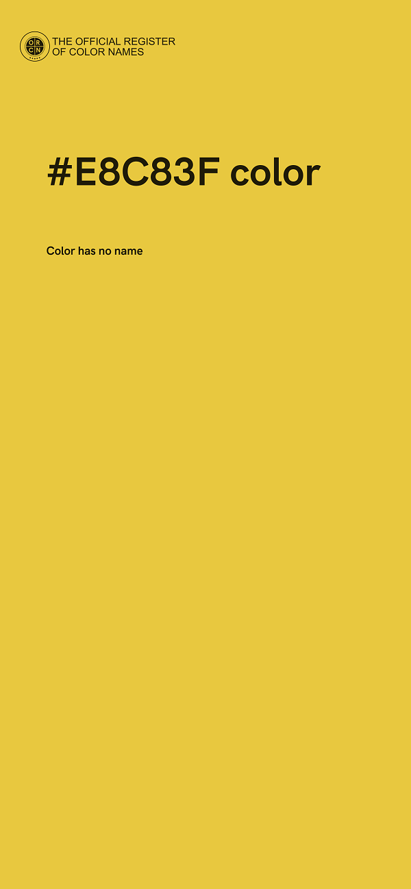 #E8C83F color image
