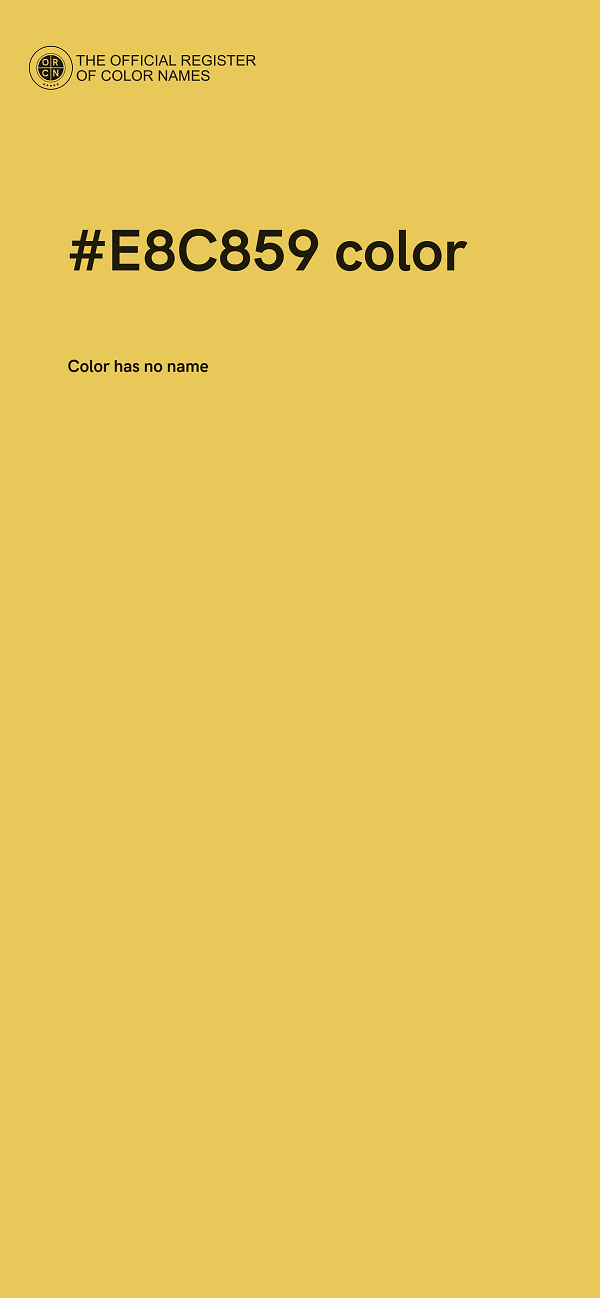 #E8C859 color image
