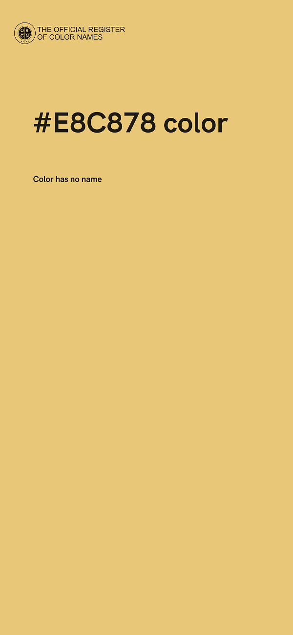#E8C878 color image