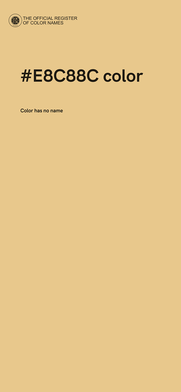 #E8C88C color image