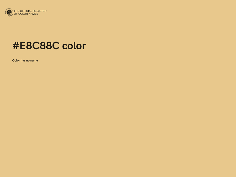 #E8C88C color image