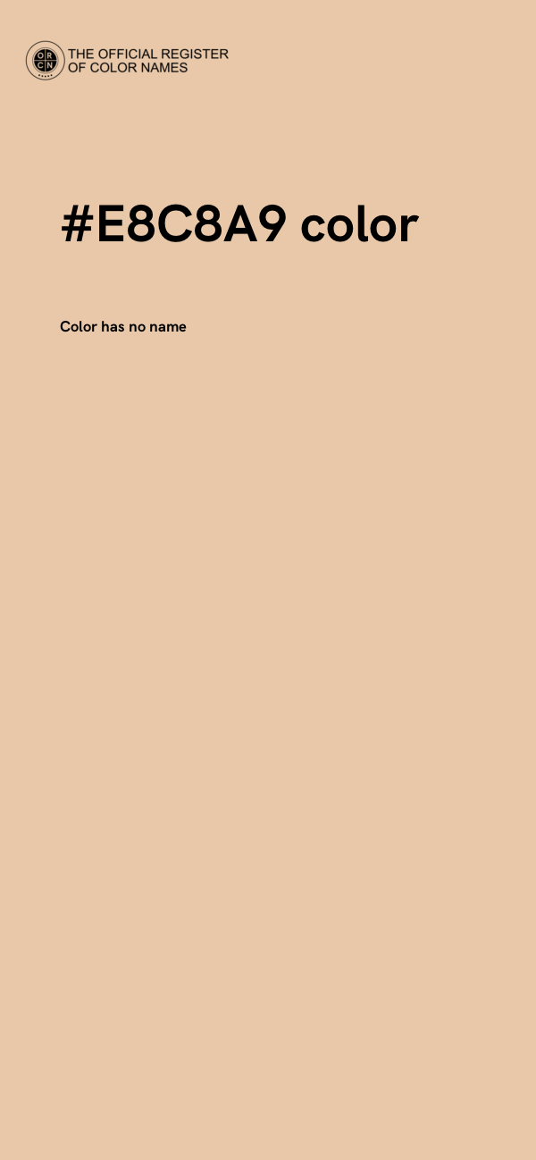 #E8C8A9 color image