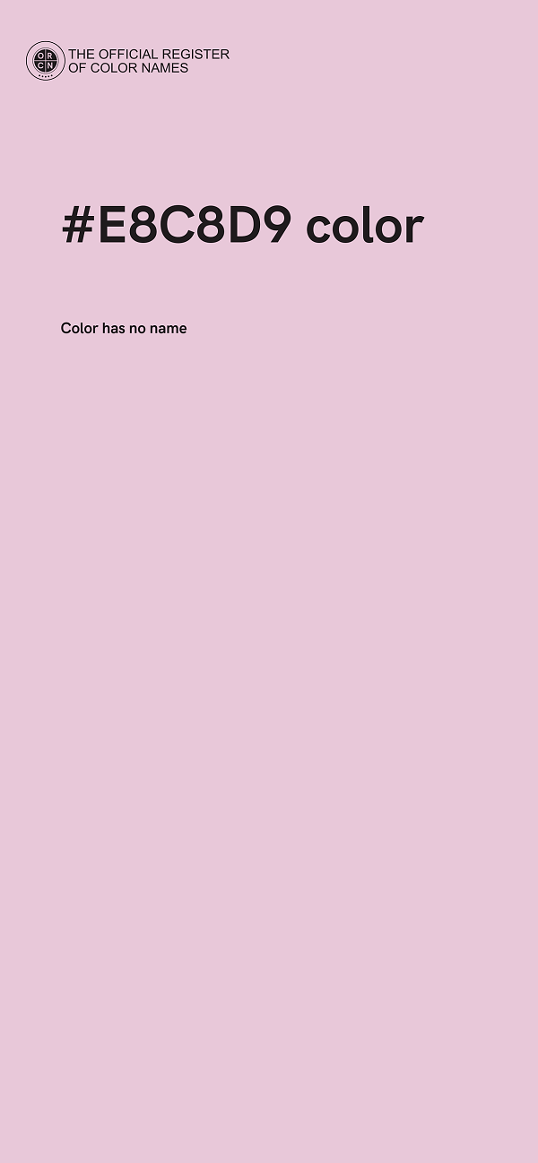 #E8C8D9 color image