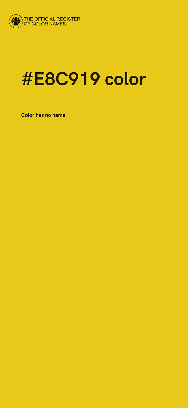 #E8C919 color image