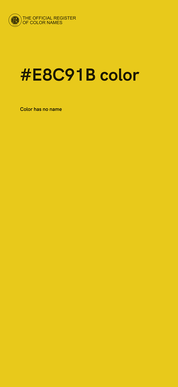 #E8C91B color image