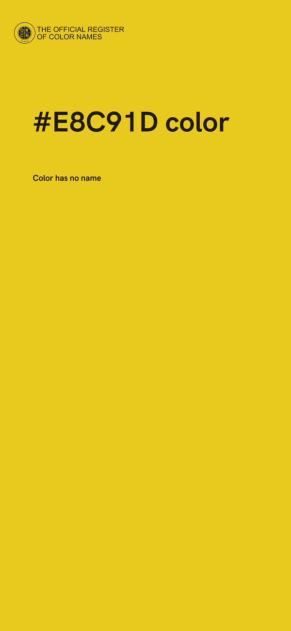 #E8C91D color image