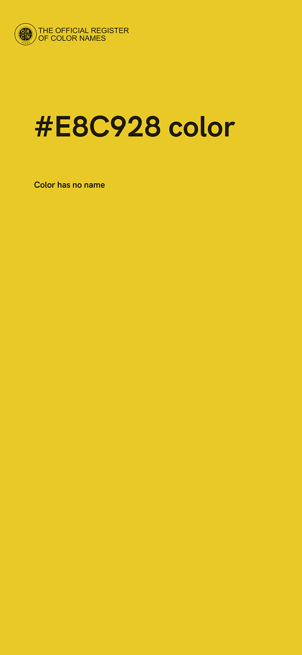 #E8C928 color image