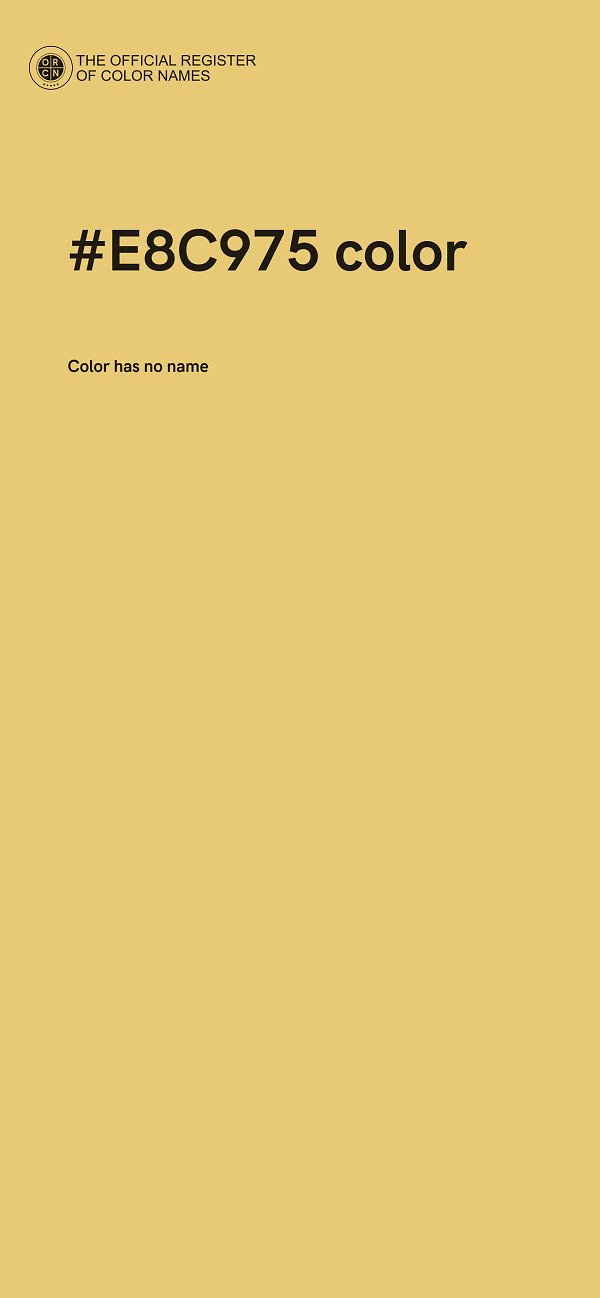 #E8C975 color image