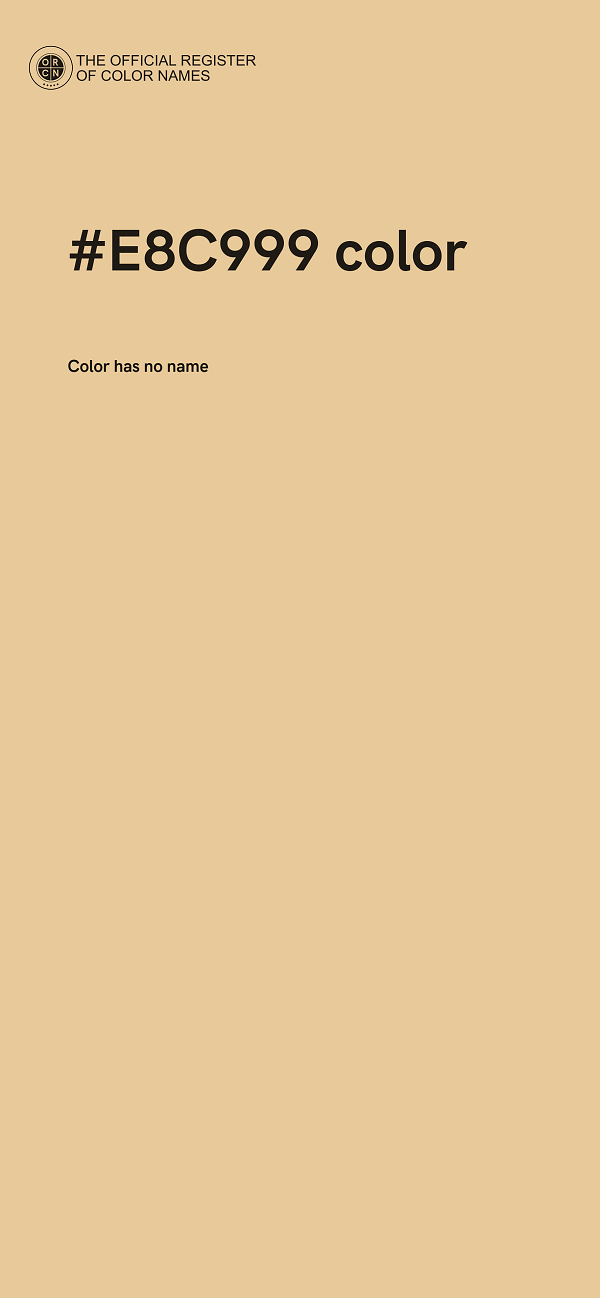 #E8C999 color image