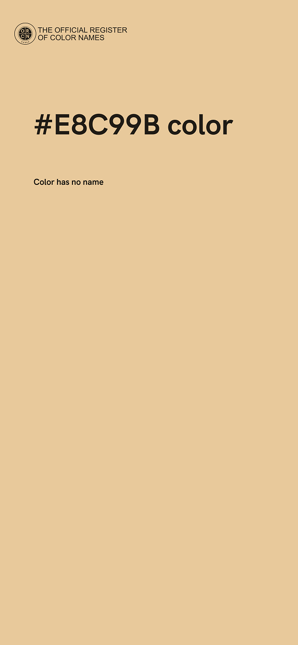 #E8C99B color image