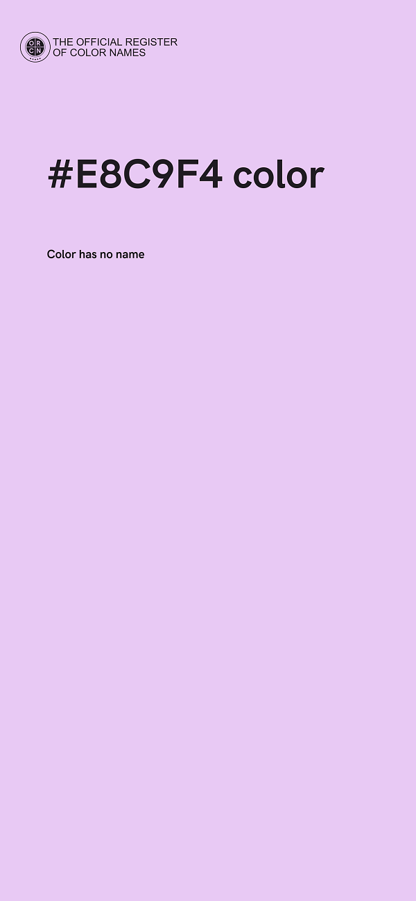 #E8C9F4 color image