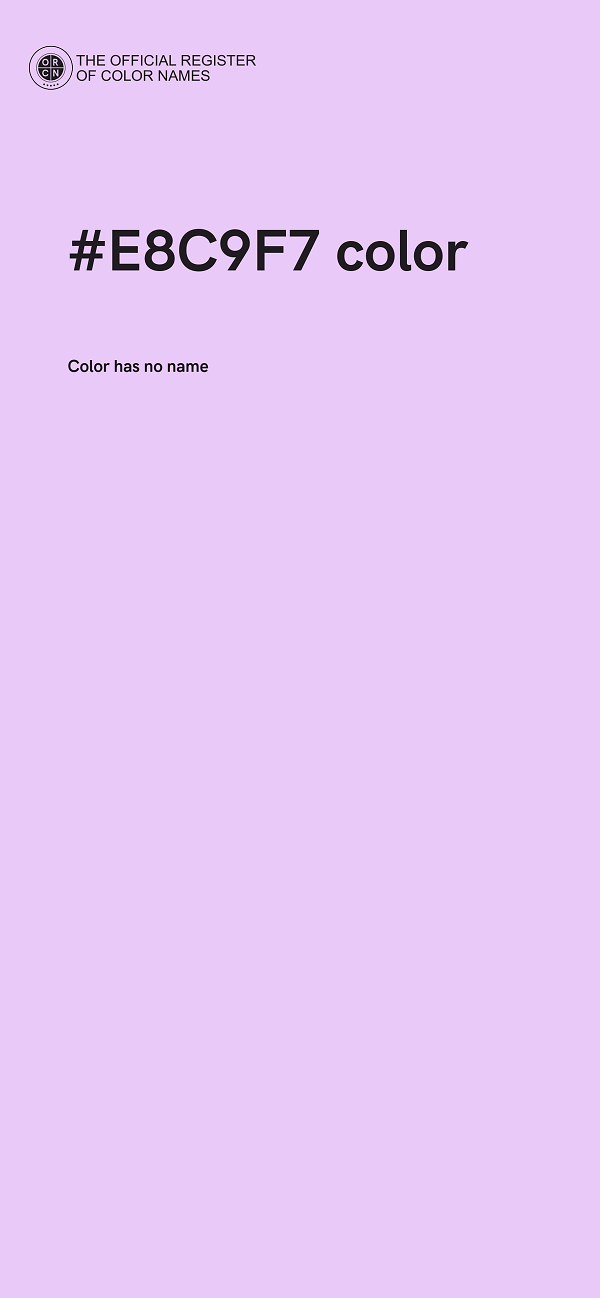 #E8C9F7 color image