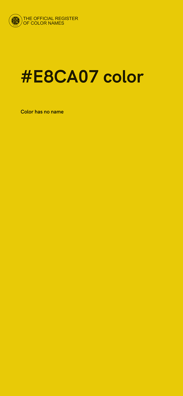 #E8CA07 color image