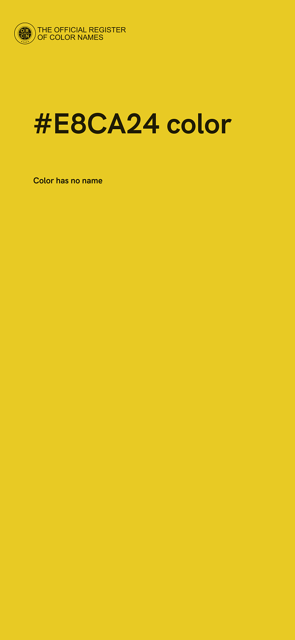 #E8CA24 color image